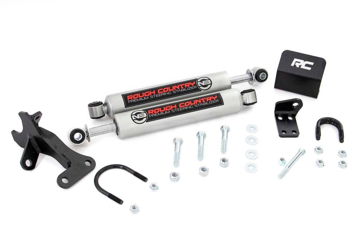 N3 Steering Stabilizer Dual 4 Inch Lift Jeep Grand Cherokee WJ (99-04) Rough Country