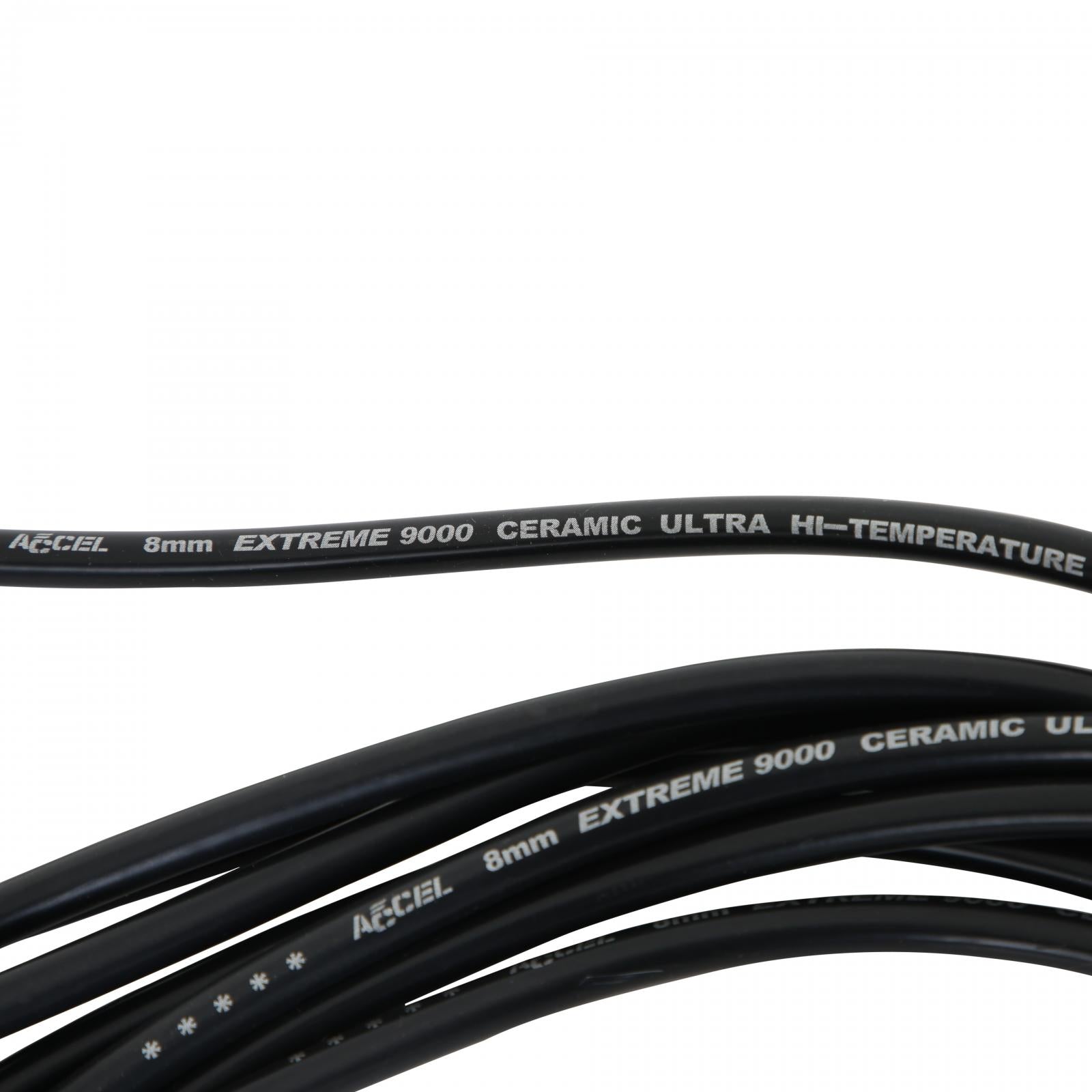 Spark Plug Wire Set-Extreme 9000 Ceramic-Chevy/Gmc V8 Hei 75-86 Over Valve Cover This Custom Fit Extreme Heat Ceramic Boot Spark Plug Wire Set Fits Chevy/Gmc V8 Hei Applications 75-86 ACCEL