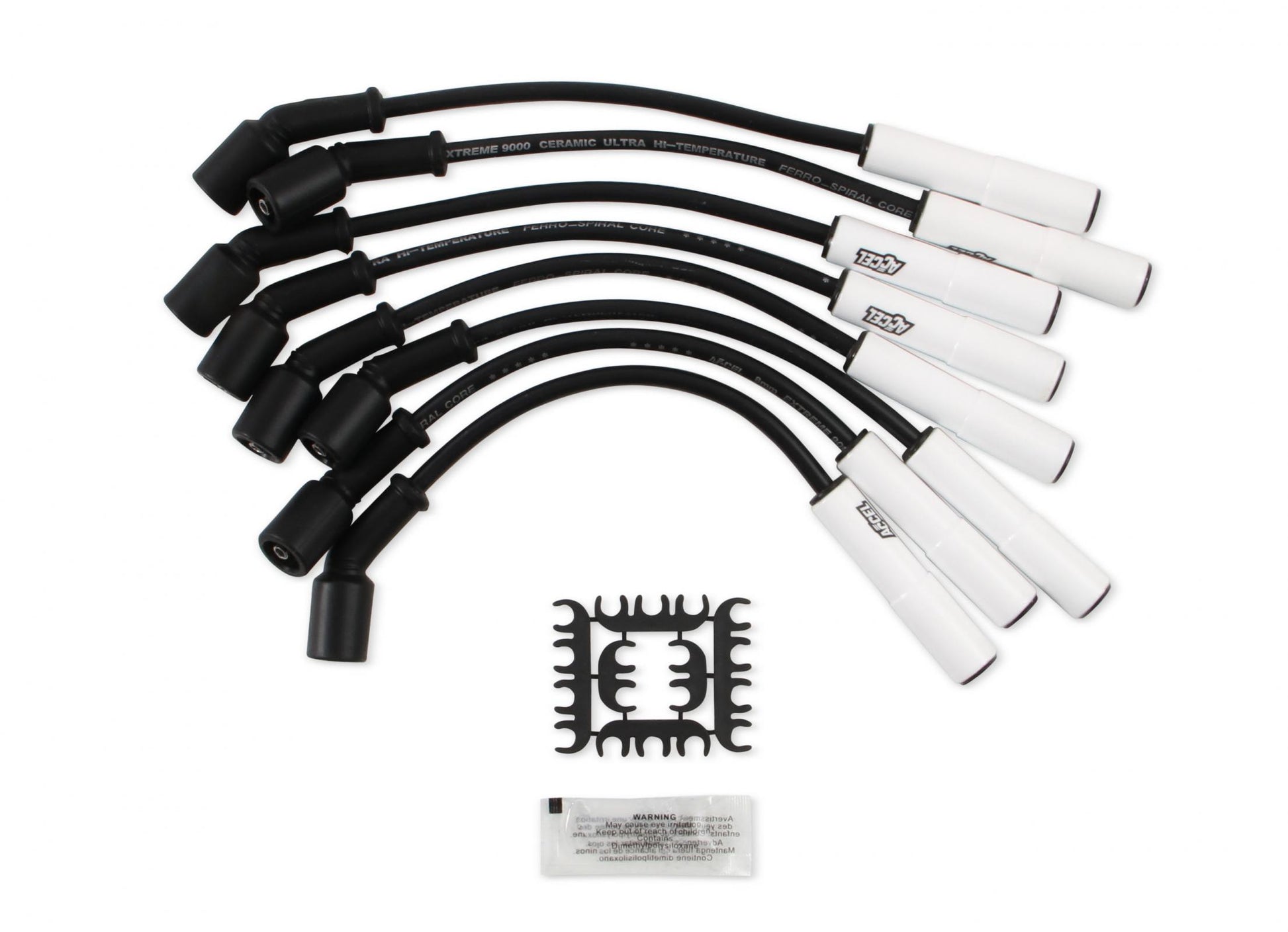 Spark Plug Wire Set Extreme 9000 Ceramic Boot Custom Fit Extreme Heat Ceramic Boot Wire Sets 12 Direct Fit For 2014+ Gen 5 Lt1/Lt4 Based Engines Corvette/Camaro/Truck/Suv ACCEL