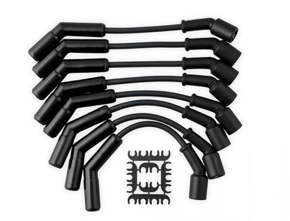 Spark Plug Wire Set Extreme 9000 Ceramic Boot Ls Terminals Ls3/Ls4/Ls7 Black Custom Fit Extreme Heat Black Ceramic Boot Ferro Spiral Core Spark Plug Wire Set ACCEL