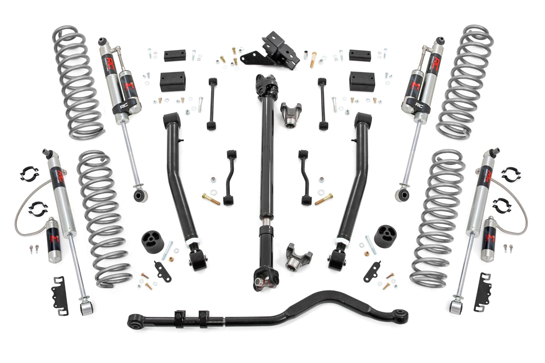3.5 Inch Lift Kit Adj LCA FR D/S M1R Jeep Wrangler JL Rubicon (18-23) Rough Country