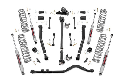 3.5 Inch Lift Kit Adj Lower FR D/S Non-Rubicon Jeep Wrangler Unlimited 4WD (24-26) Rough Country