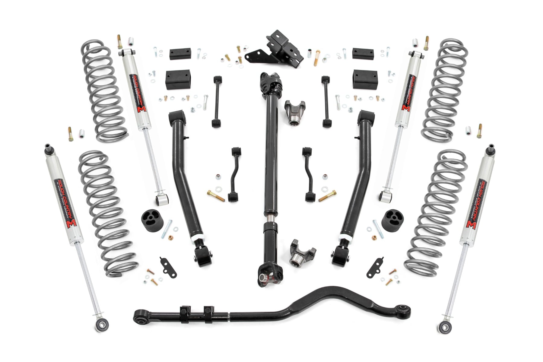 3.5 Inch Lift Kit Adj Lower FR D/S M1 Rubicon Jeep Wrangler Unlimited (24-26) Rough Country