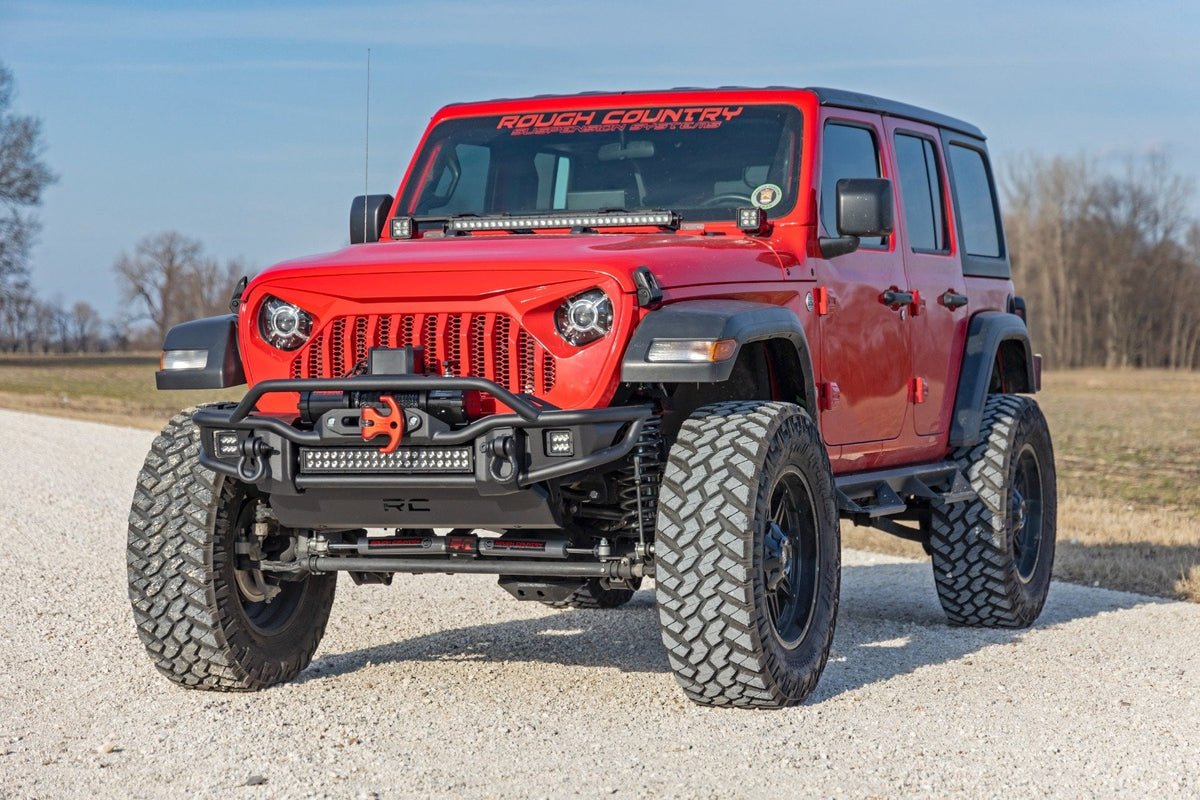 3.5 Inch Lift Kit C/A Drop FR D/S Non-Rubicon Jeep Wrangler Unlimited 4WD (24-26) Rough Country