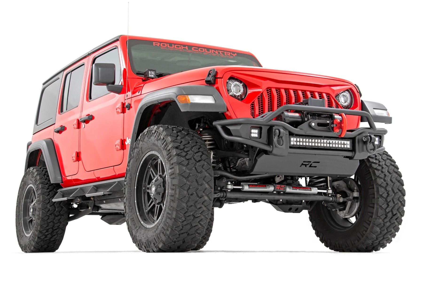 3.5 Inch Lift Kit C/A Drop FR D/S M1R Non-Rubicon Jeep Wrangler Unlimited (24-26) Rough Country