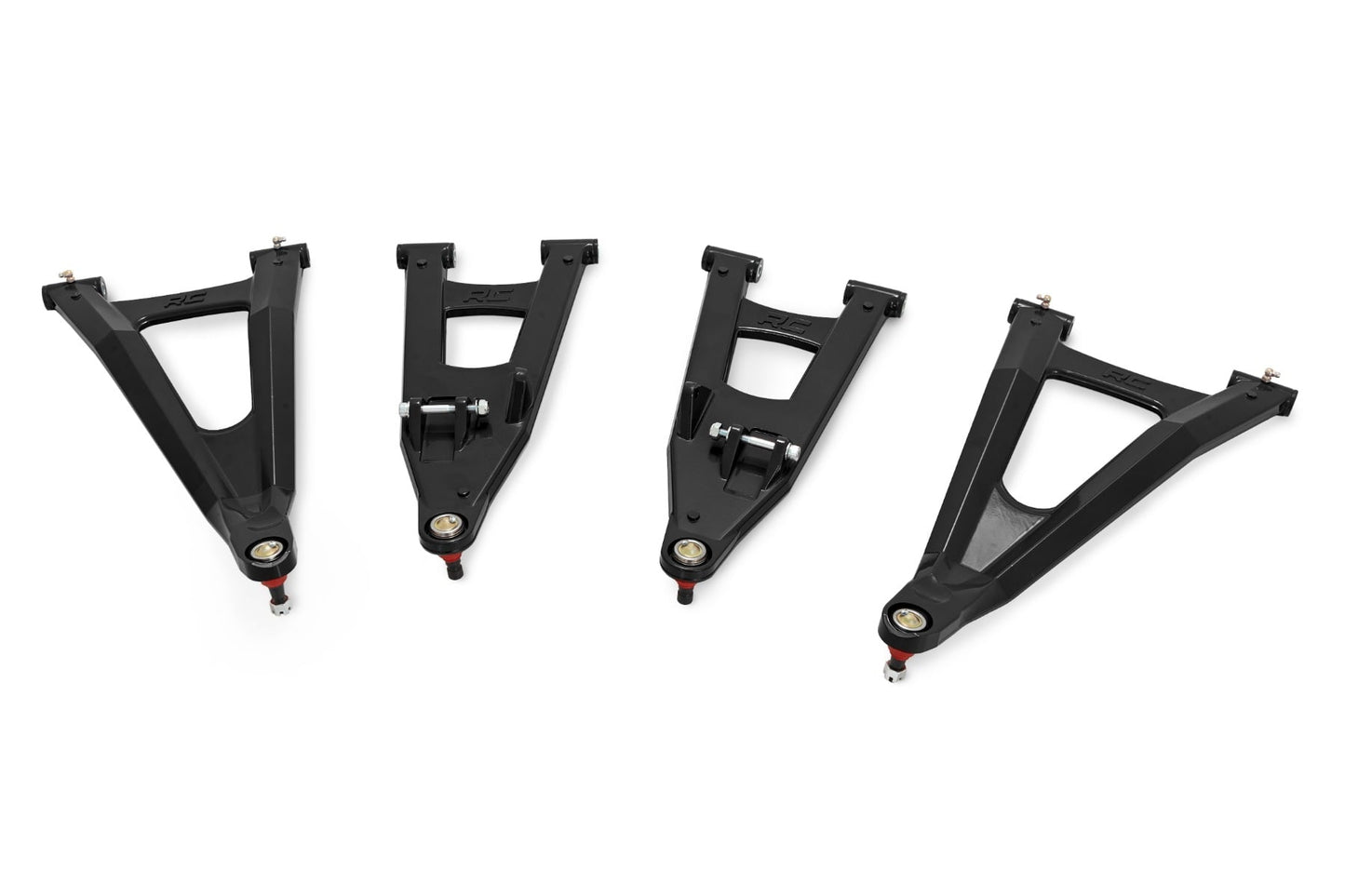Black Forged Alum High Clearance 2 Inch Fwd Offset Control Arms w/Ball Joints Polaris Ranger 1000XP Rough Country