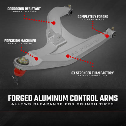 Black Forged Alum High Clearance 2 Inch Fwd Offset Control Arms w/Ball Joints Polaris Ranger 1000XP Rough Country