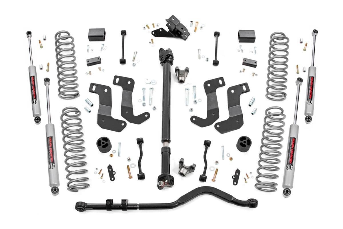 3.5 Inch Lift Kit C/A Drop Front D/S Jeep Wrangler JL 4WD (2024-2026) Rough Country