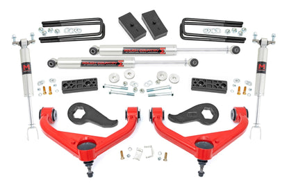3 Inch Lift Kit UCAs M1 Red Silverado/Sierra 2500HD/3500HD (20-26) Rough Country