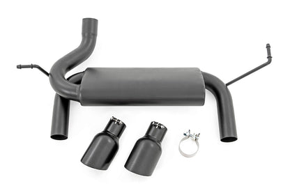 Jeep Dual Outlet Performance Exhaust - Black 07-18 Wrangler JK Rough Country