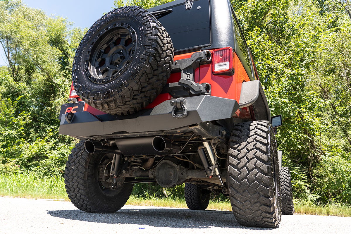 Performance Exhaust Dual Outlet Jeep Wrangler JK/Wrangler Unlimited (07-18) Rough Country