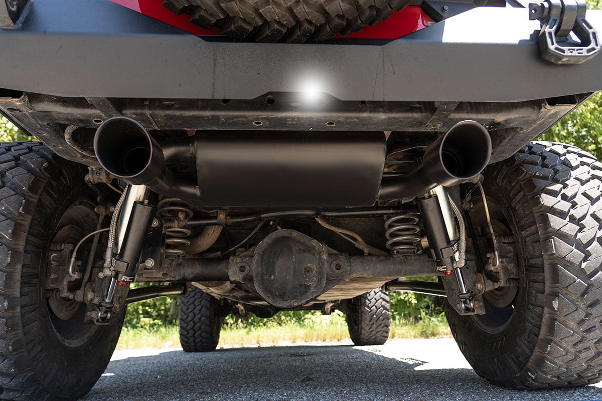 Performance Exhaust Dual Outlet Jeep Wrangler JK/Wrangler Unlimited (07-18) Rough Country