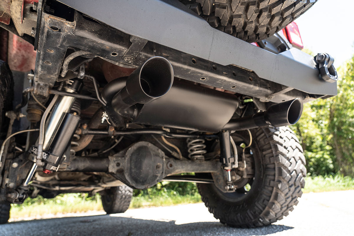 Performance Exhaust Dual Outlet Jeep Wrangler JK/Wrangler Unlimited (07-18) Rough Country