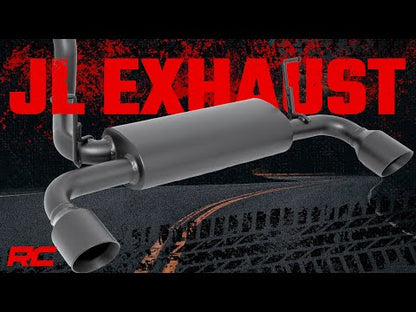 Jeep Dual Outlet Performance Exhaust - Black 18-20 Wrangler JL/JLU Rough Country