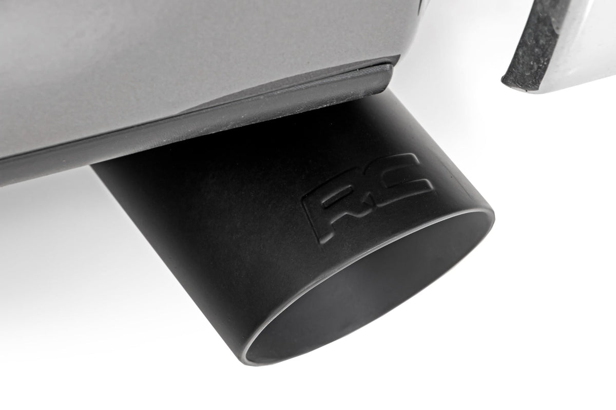 Exhaust Tip Black RC Logo 2.5-3.125 Inch Pipe Rough Country