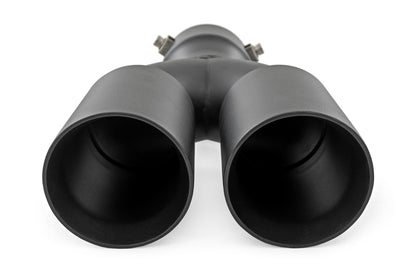Exhaust Tip Black Red RC Logo 2.5-3 Inch Pipe Single Inlet Dual Outlet Rough Country