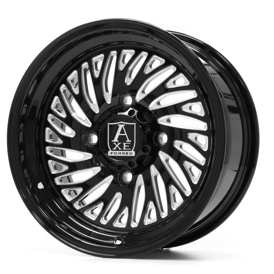 AXE WHEELS AF10 UTV (left) - GLOSS BLACK MILLED