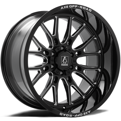 AXE WHEELS ATLAS - GLOSS BLACK MILLED