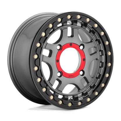 RECON UTV BL 15X7 4X137 G-MTL BLK-RG +38