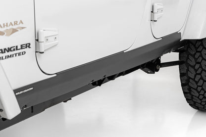Trail Cladding Rocker Sill Plates Jeep Wrangler Unlimited 2WD/4WD (07-18) Rough Country