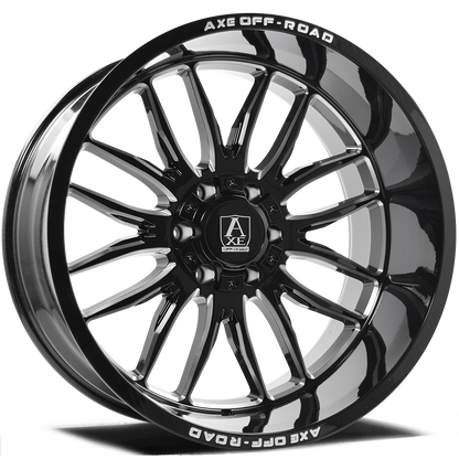 AXE WHEELS HADES - GLOSS BLACK MILLED