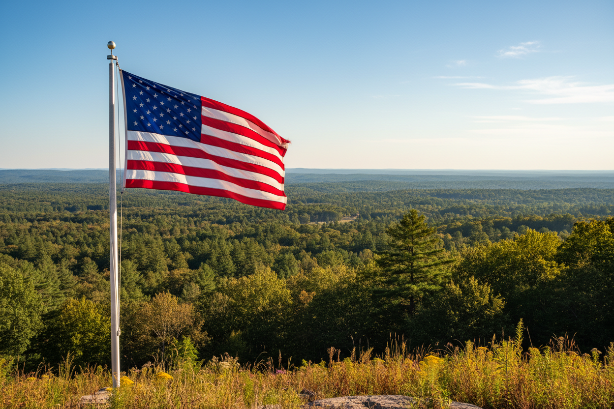 move the flag and pole more to the left